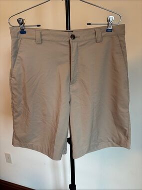 adidas Men's Khaki Flat Front Golf Shorts